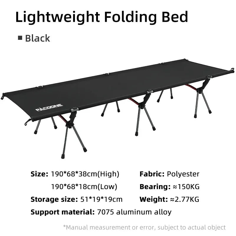 Lit de camping pliable et portable pour le camping, van - life et opérations "Pacoone - Camp bed" - Planète Rando