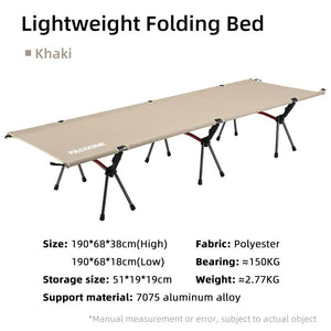 Lit de camping pliable et portable pour le camping, van - life et opérations "Pacoone - Camp bed" - Planète Rando