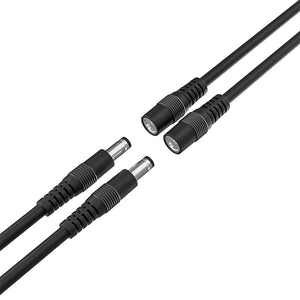 Lot de 2 connecteurs de panneaux solaires, câble parallèle en Y mâle DC5521 vers 2 câbles femelles DC5521 "FF Flashfish" - Planète Rando