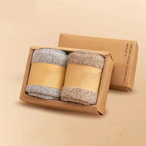 Lot de 2 paires de chaussettes thermiques pour homme en laine mérinos "YIQXLICC - 202412" - Planète Rando