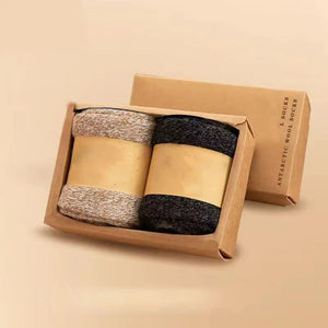 Lot de 2 paires de chaussettes thermiques pour homme en laine mérinos "YIQXLICC - 202412" - Planète Rando