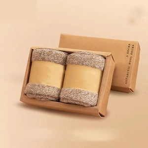 Lot de 2 paires de chaussettes thermiques pour homme en laine mérinos "YIQXLICC - 202412" - Planète Rando