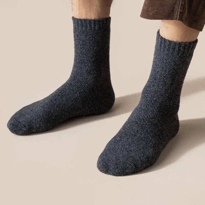 Lot de 2 paires de chaussettes thermiques pour homme en laine mérinos "YIQXLICC - 202412" - Planète Rando
