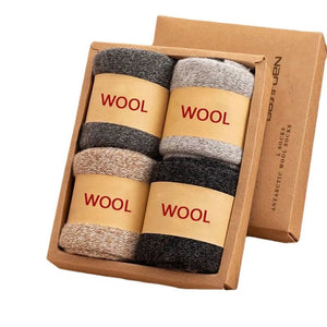 Lot de 2 paires de chaussettes thermiques pour homme en laine mérinos "YIQXLICC - 202412" - Planète Rando