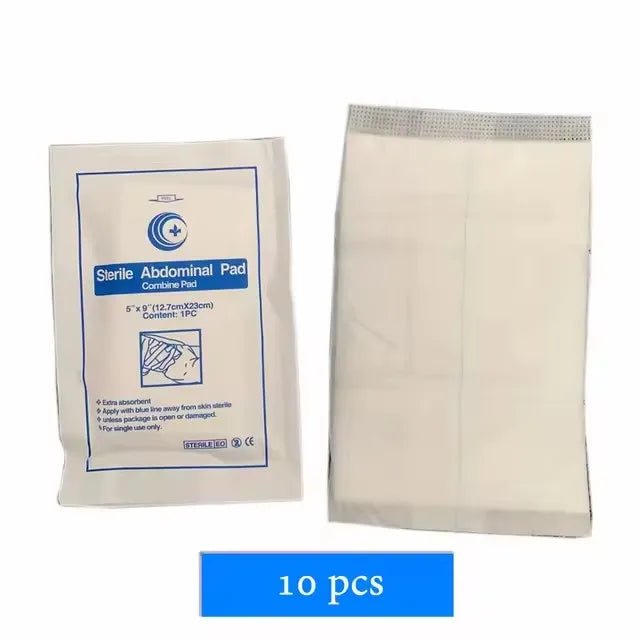 Lot de 2/5/10 compresses abdominales stériles combinées 5" x 9" pour pansements "Peel" - Planète Rando
