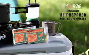 Lot de 4 couvertures thermique d'urgence en Mylar pour les premiers secours "Sanke Rescue - Emergency Thermal Blanket" - Planète Rando