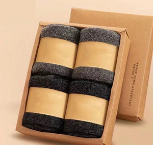 Lot de 4 paires de chaussettes thermiques pour homme en laine mérinos "YIQXLICC - 202411" - Planète Rando