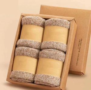 Lot de 4 paires de chaussettes thermiques pour homme en laine mérinos "YIQXLICC - 202411" - Planète Rando