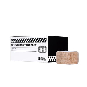 Lot de 6 pansements cohésifs auto - adhésifs 5 cm x 4,5 cm / ruban de premiers secours élastique "Rhino Rescue - CR - SAD01" - Planète Rando