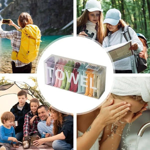 Lot de lingettes compressées pour le visage "Towel travel" - Planète Rando