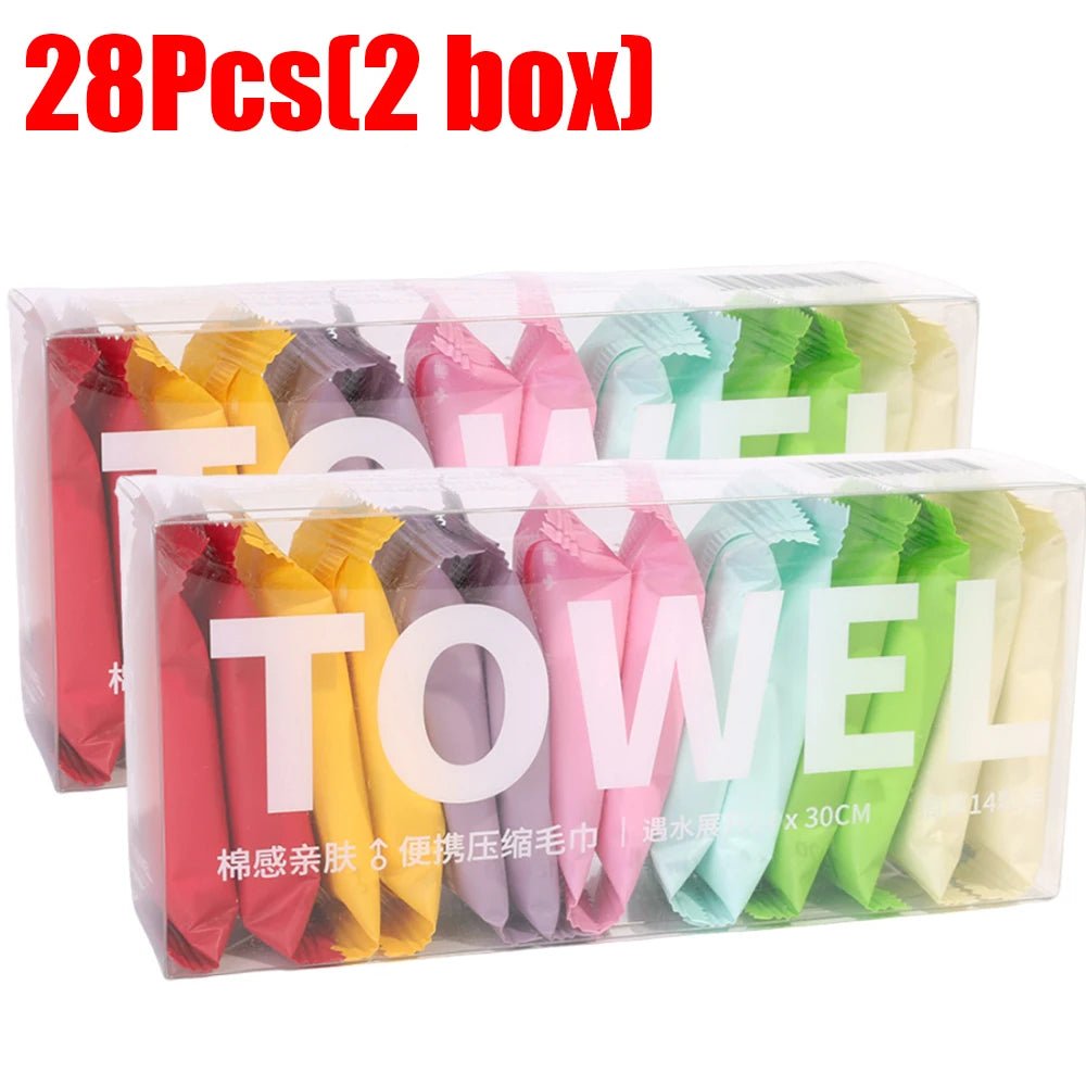 Lot de lingettes compressées pour le visage "Towel travel" - Planète Rando