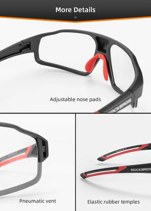Lunettes de cyclisme photochromique de protection pour VTT et cyclisme sur route "ROCKBROS - SP216" - Planète Rando