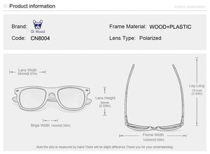 Lunettes de soleil polarisées en bois naturel "Oi Wood - TR90" - Planète Rando