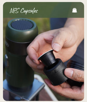 Machine à café expresso portable sans fil compatible avec les capsules Nespresso / Dolce Gusto "HiBREW - H4B" - Planète Rando