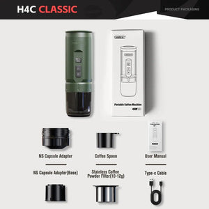 Machine à expresso portable 20 bars de pression et batterie amovible 7500 mAh "HiBREW - H4C series" - Planète Rando