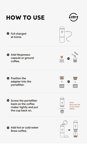 Machine à expresso portable électrique sans fil 19 bars pour le camping, la randonnée et les voyages van - life "Cafelffe - ME2218" - Planète Rando