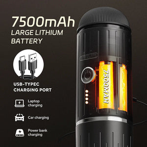 Machine à expresso portable électrique sans fil 19 bars pour le camping, la randonnée et les voyages van - life "Cafelffe - ME2218" - Planète Rando