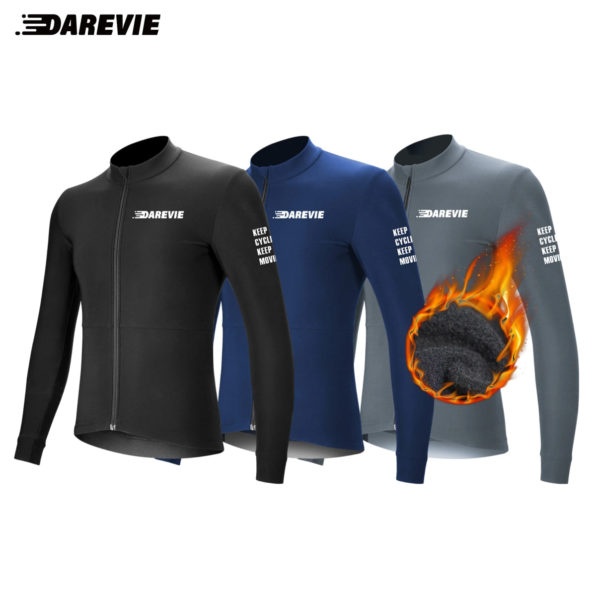 Maillot de cyclisme en polaire thermique à manches longues "Darevie - DVJ225" - Planète Rando