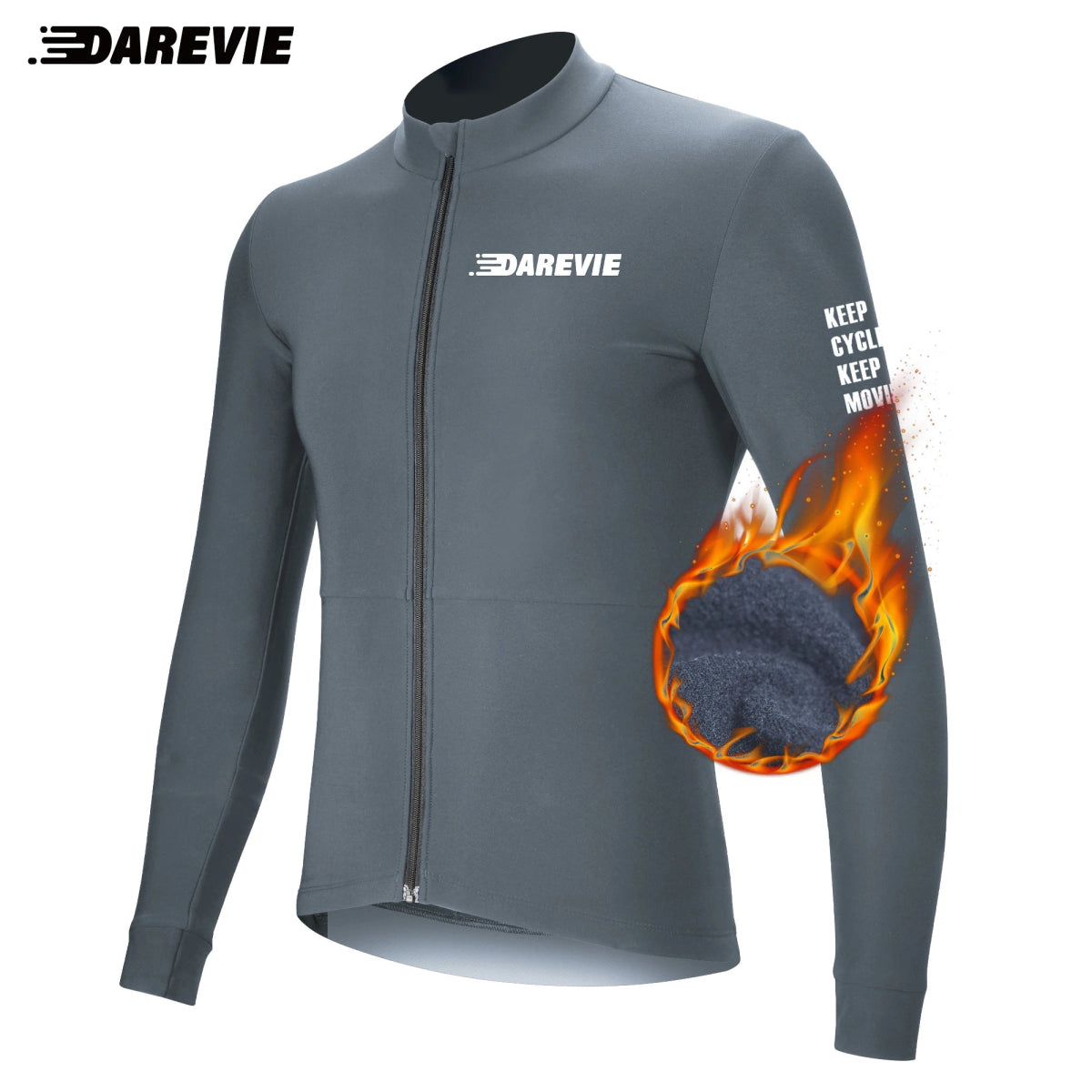 Maillot de cyclisme en polaire thermique à manches longues "Darevie - DVJ225" - Planète Rando