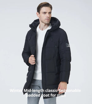 Manteau hiver mi - long à capuche pour homme "ICEbear - MWD3061D" - Planète Rando