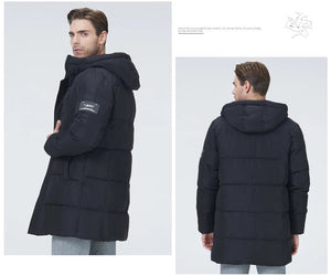 Manteau hiver mi - long à capuche pour homme "ICEbear - MWD3061D" - Planète Rando
