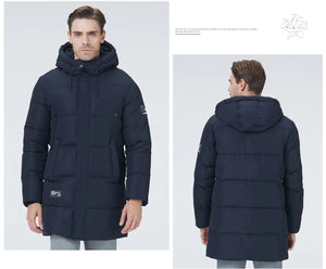 Manteau hiver mi - long à capuche pour homme "ICEbear - MWD3061D" - Planète Rando