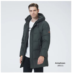 Manteau hiver mi - long à capuche pour homme "ICEbear - MWD3061D" - Planète Rando