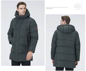 Manteau hiver mi - long à capuche pour homme "ICEbear - MWD3061D" - Planète Rando