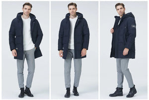 Manteau hiver mi - long à capuche pour homme "ICEbear - MWD3061D" - Planète Rando