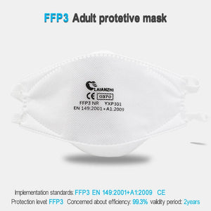 Masque de protection jetable FFP3 "LAIANZHI - NR - YXP301" - Planète Rando