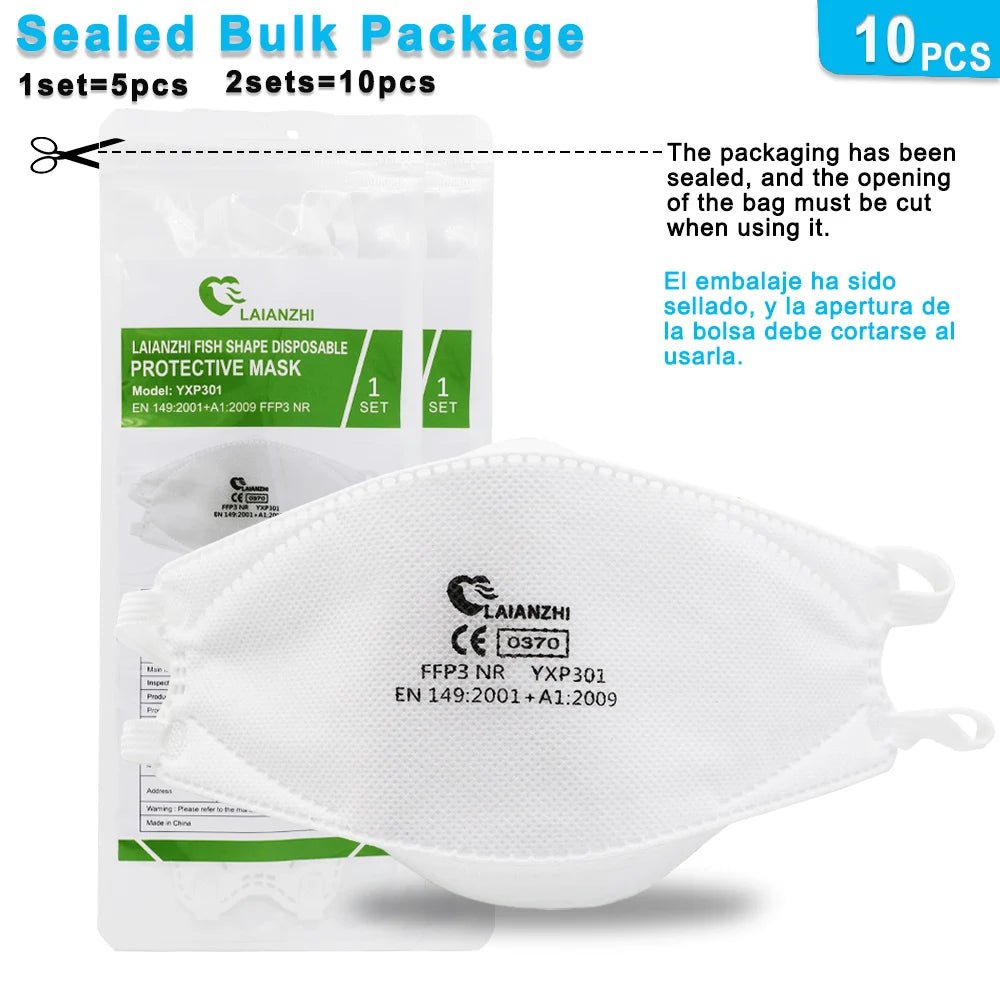 Masque de protection jetable FFP3 "LAIANZHI - NR - YXP301" - Planète Rando