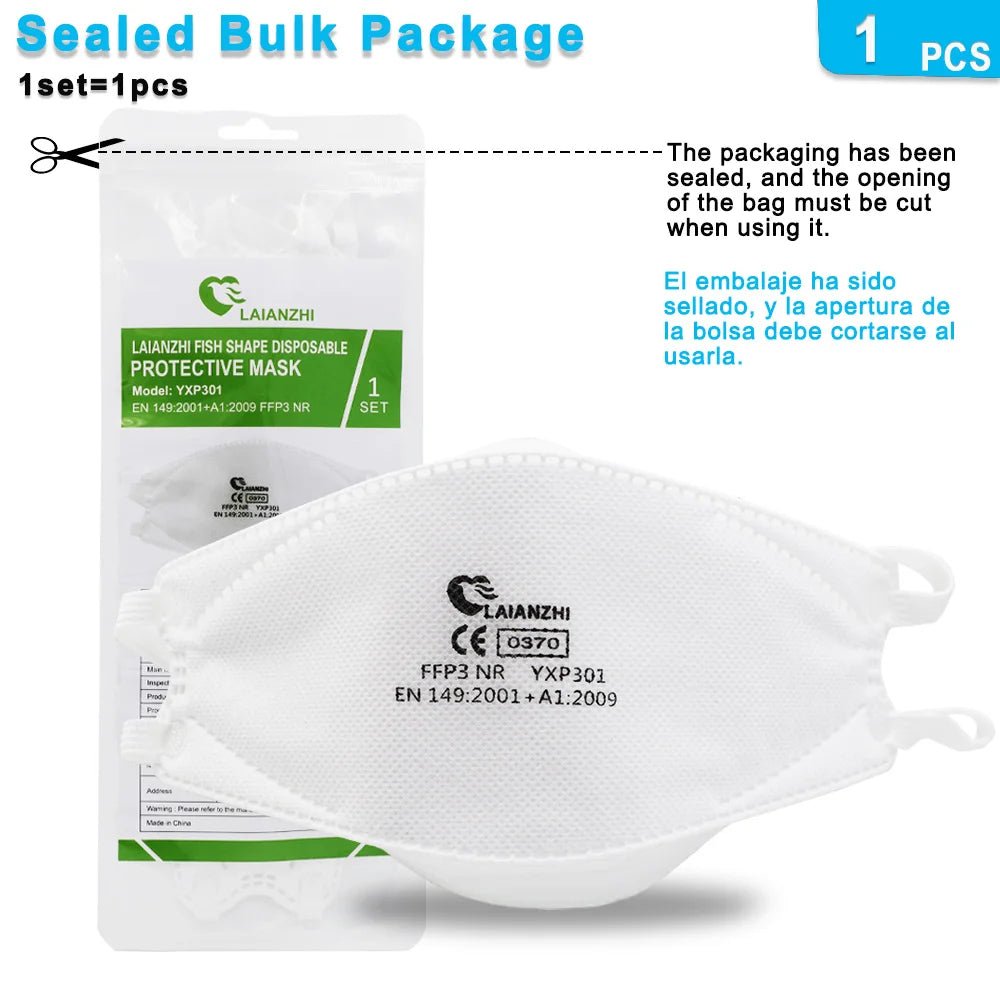 Masque de protection jetable FFP3 "LAIANZHI - NR - YXP301" - Planète Rando