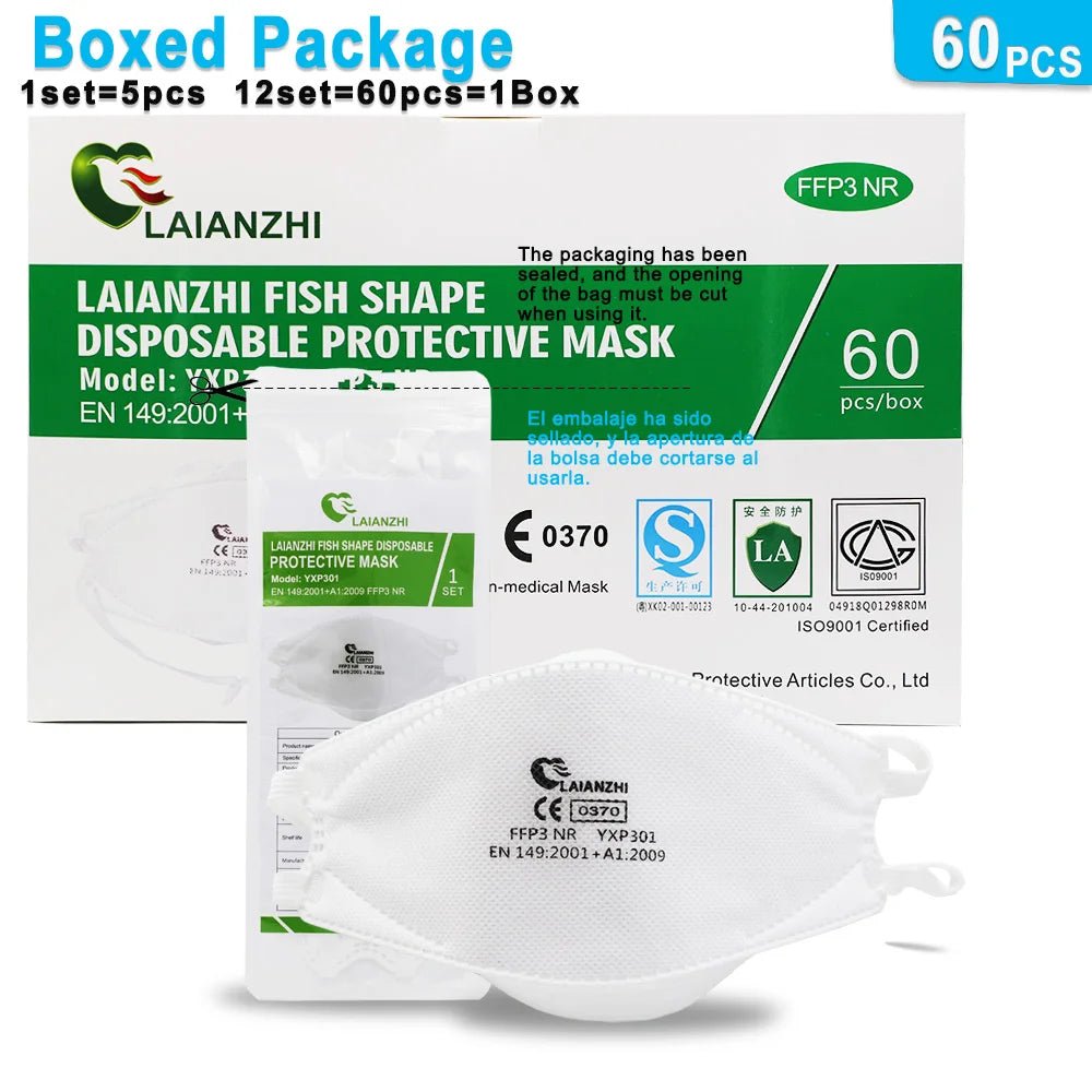 Masque de protection jetable FFP3 "LAIANZHI - NR - YXP301" - Planète Rando