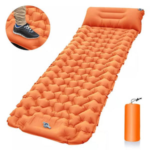 Matelas de camping 9cm avec oreiller & pompe intégrée "Planete Rando - Comfort Trek 3" - Planète Rando