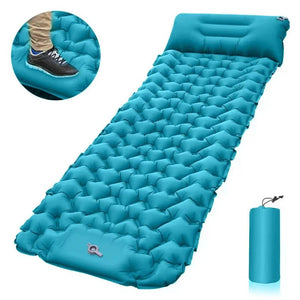 Matelas de camping 9cm avec oreiller & pompe intégrée "Planete Rando - Comfort Trek 3" - Planète Rando