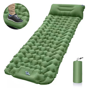 Matelas de camping 9cm avec oreiller & pompe intégrée "Planete Rando - Comfort Trek 3" - Planète Rando