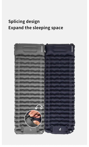 Matelas gonflable avec pompe et oreiller intégré 9cm R - Value 1.6 700g "PACOONE - Ultra pad PA01" - Planète Rando