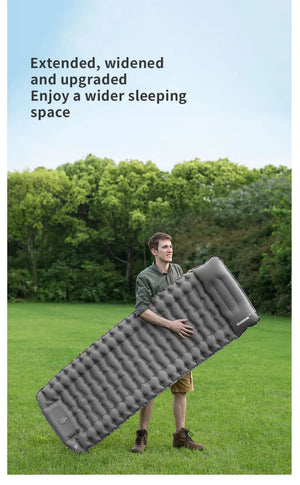 Matelas gonflable avec pompe et oreiller intégré 9cm R - Value 1.6 700g "PACOONE - Ultra pad PA01" - Planète Rando