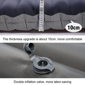 Matelas gonflable confortable 10cm avec oreiller et gonfleur intégré "PACOONE – Sleeping Pad" - Planète Rando