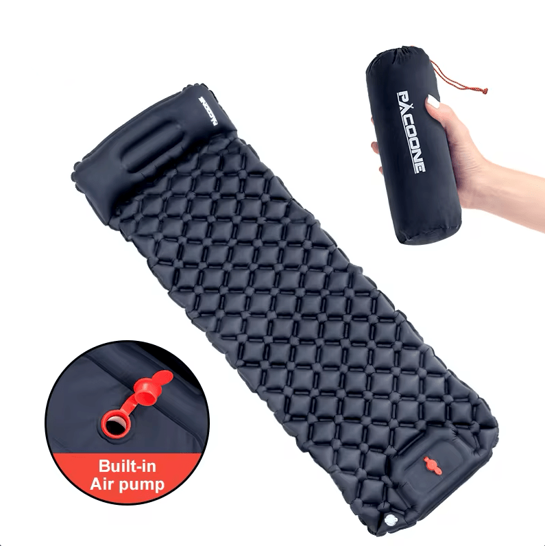 Matelas gonflable de camping / bivouac avec oreiller 550g "PACOONE – SD01" - Planète Rando