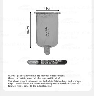 Matelas gonflable de randonnée ultraléger 4 saison à partir de 460g R - value 6.5 "Naturehike – R6.5 Inflatable Mattress" - Planète Rando