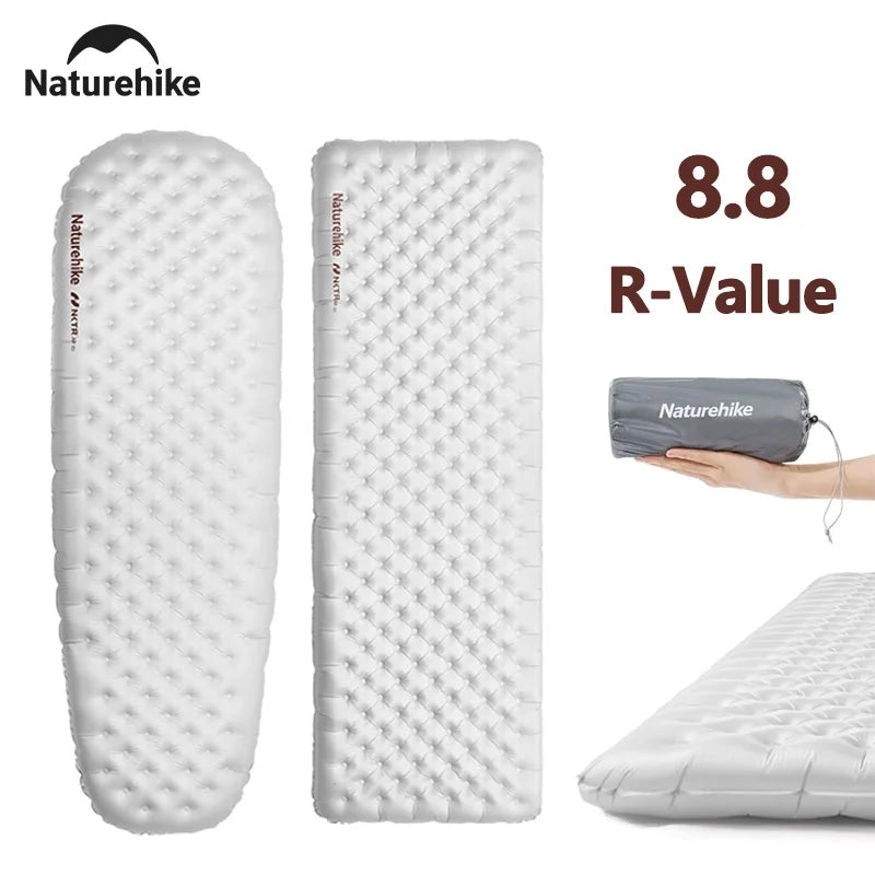 Matelas gonflable de randonnée ultraléger 4 saison à partir de 460g R - value 8.8 "Naturehike – R8.8 Inflatable Mattress" - Planète Rando