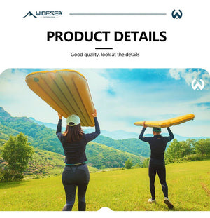 Matelas gonflable léger et confortable 10cm 770g R - Value 7.6 (4 saisons) "Widesea - AM01Y" - Planète Rando