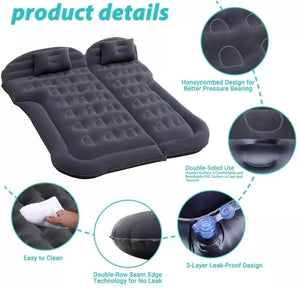 Matelas gonflable portable avec oreillers et pompe à air pour voiture, SUV & ludospace "DUTRIEUX Outdoor - Inflatable Camping Mattress" - Planète Rando