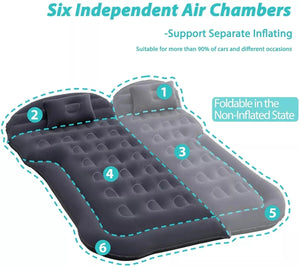 Matelas gonflable portable avec oreillers et pompe à air pour voiture, SUV & ludospace "DUTRIEUX Outdoor - Inflatable Camping Mattress" - Planète Rando