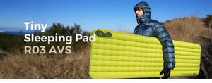Matelas gonflable ultraléger avec pompe intégrée R - Value 3.5 confort 5°C "FLEXTAILGEAR - TINY Sleeping pad R03" - Planète Rando