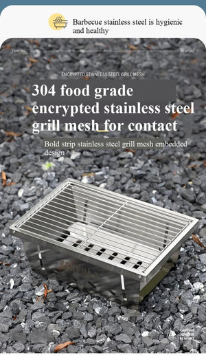 Mini - barbecue amovible en aluminium pour table IGT "YOUQI - LXTL" - Planète Rando
