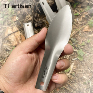 Mini - pelle de camping en titane ultralégère et portable "Tiartsan - Ta6703G" - Planète Rando