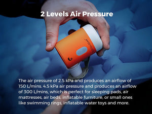 Mini - pompe à air / gonfleur portable 4 en 1 avec éclairage LED USB "FLEXTAILGEAR - Max Pump 2 Pro" - Planète Rando