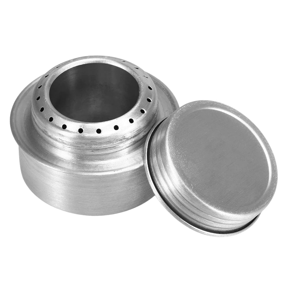 Mini réchaud à alcool d'extérieur en alliage d'aluminium avec couvercle "Lixada - ST025" - Planète Rando